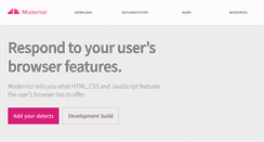 Desktop Screenshot of modernizr.com